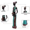 Malwa Craft  Beautiful Finish Uniquely Hand Crafted Home Decor African Tribal Women Art Piece (Set of 3, Green and Black Color) - Image 5