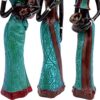 Malwa Craft  Beautiful Finish Uniquely Hand Crafted Home Decor African Tribal Women Art Piece (Set of 3, Green and Black Color) - Image 3